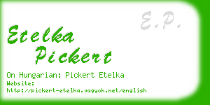 etelka pickert business card